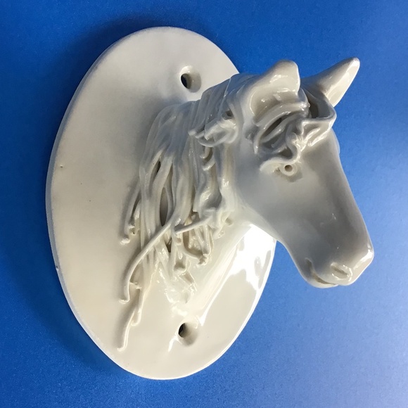 Vintage Horse Ceramic Wall Mount Hook Decor Handcrafted Signed 1992 - Picture 3 of 12